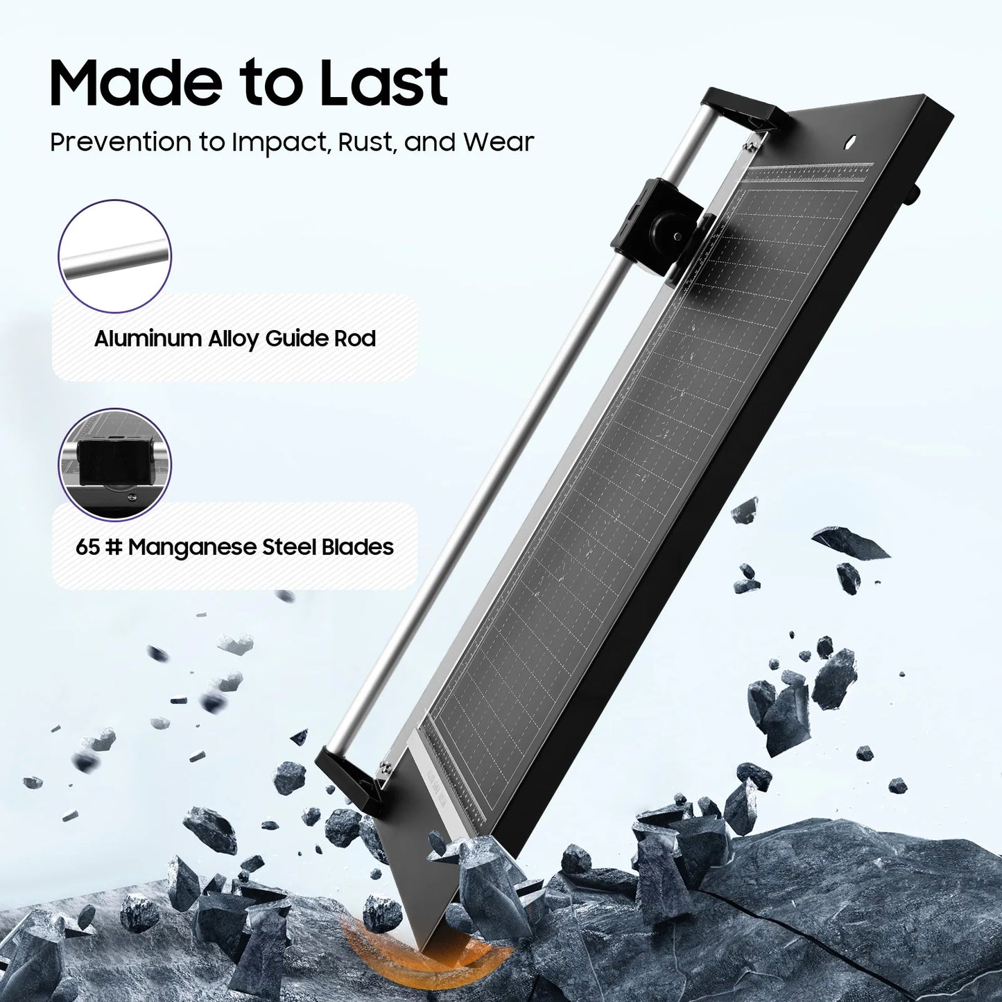 Professional Rotary Paper Trimmer Manual Heavy Duty Rolling Cutter Precision Rotary Paper Trimmer for Photo Paper Black