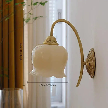 Vintage Flower chandeliers Cream Living Room Pendant Light Antique Homeowner Bedroom Lighting American Light Luxury Light lustre