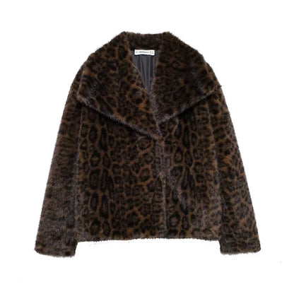 SIYANG 2024 Autumn Winter Women Casual Faux Fur Jackets Fashion Streetwear Solid Oversized Turn Down Collar Elegant Thick Coats