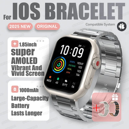 2025 Fashion Women Watch Ultra2 SE Smart Watches 1000mAh 1.85"AMOLED Full Touch Screen BT Call Smartwatch For Android IOS Ladies