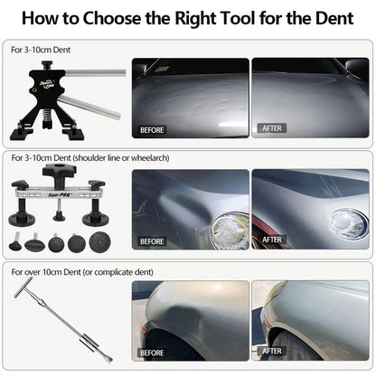 PDR Car Paintless Dent Repair Tools Kit Dent Removal Car Body Repair Kit Removal Dent Puller Tool Kit Car Tools for Auto Repair