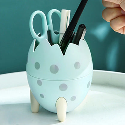 Cute Dinosaur Egg Detachable Pen Holder Organizer Pencil Pot Container Stationery Office Desktop Ornament Storage Box Kids Gift