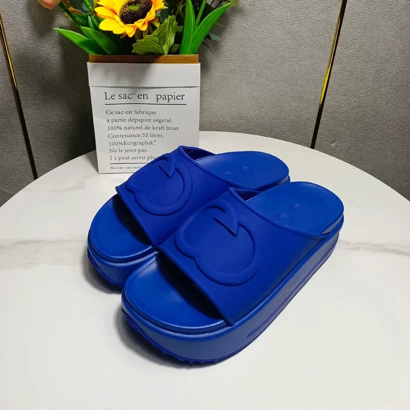 Designer Sandal Women Men Rubber Leather Slide Sandal Dress Shoe Wedges Sandal Beach Slippers Luxury Summer Platform