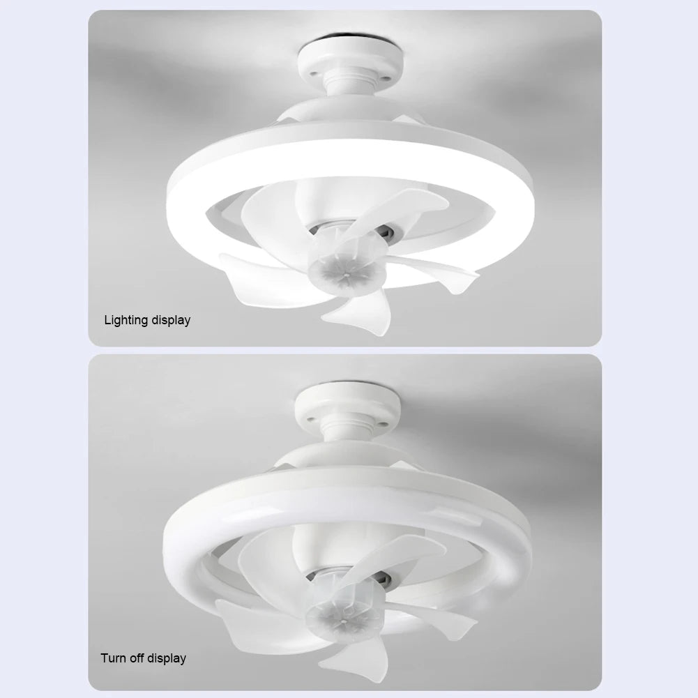 Modern Ceiling Fan with LED Light Remote Control Silent Ceiling Fan for Bedroom Living Room Kitchen