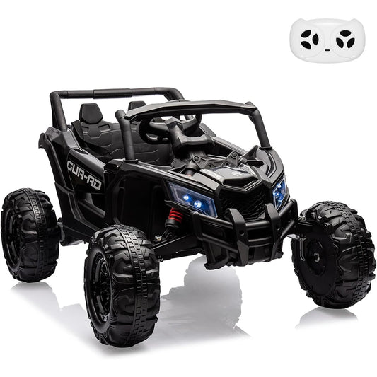 2 Seater Ride On Car, 24V Kids Ride On UTV Car w/Remote Control, 2×200W Motor Electric Vehicle LED Lights Off-Road Toy for Kids