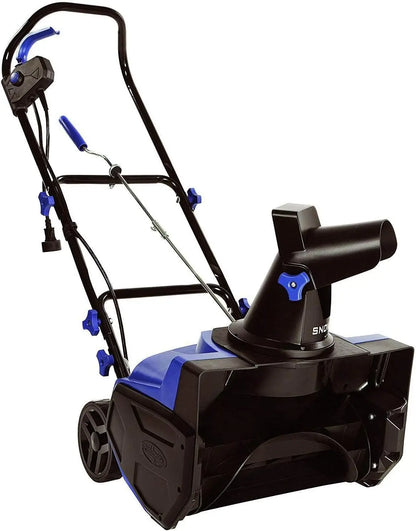 Snow Joe Electric Snow Blower, Push hrower for Driveway Snow Removal, Blue