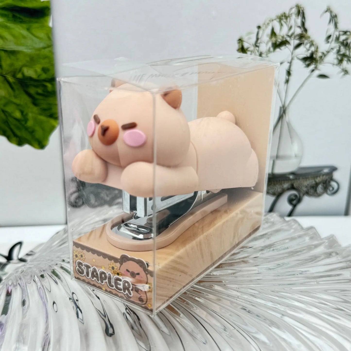 Sanrio Cartoon Stitch Style Stapler Silicone Figurine Desktop Nail Remover Children's Stapler Office Binding Student Supplies