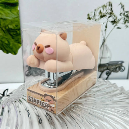 Sanrio Cartoon Stitch Style Stapler Silicone Figurine Desktop Nail Remover Children's Stapler Office Binding Student Supplies