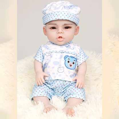 Herpinker 47cm 3KG Full Silicone Reborn Baby 18.5inch Baby Girl Boy Doll Toys Soft Silicone Realistic Toys Bebe Children Gift