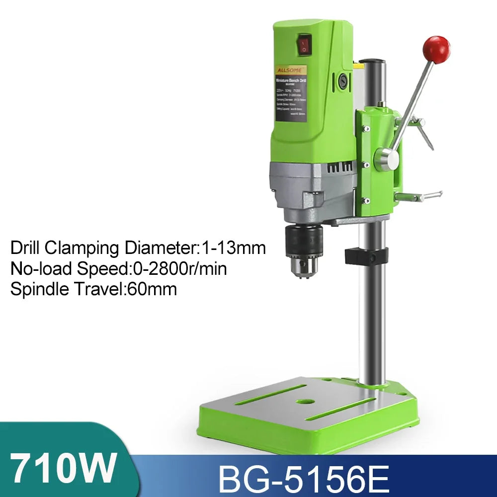 ALLSOME Mini Bench Drill Bench Drilling Machine Variable Speed Drilling Chuck 1-16mm For DIY Wood Metal Electric Tools