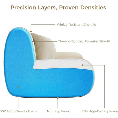 79" Boneless Cloud Couch, Modular Sectional Sofa with Throw Pillows, Deep Seat Sectional Sofa 2 Seater for Living Customized