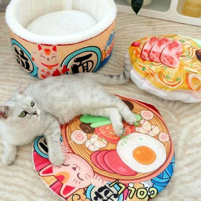 New Pet Dog Cat House Kennel Super Large Instant Noodle Warm Dog Cat Nest Beds Cushion Cup Cozy Nest
