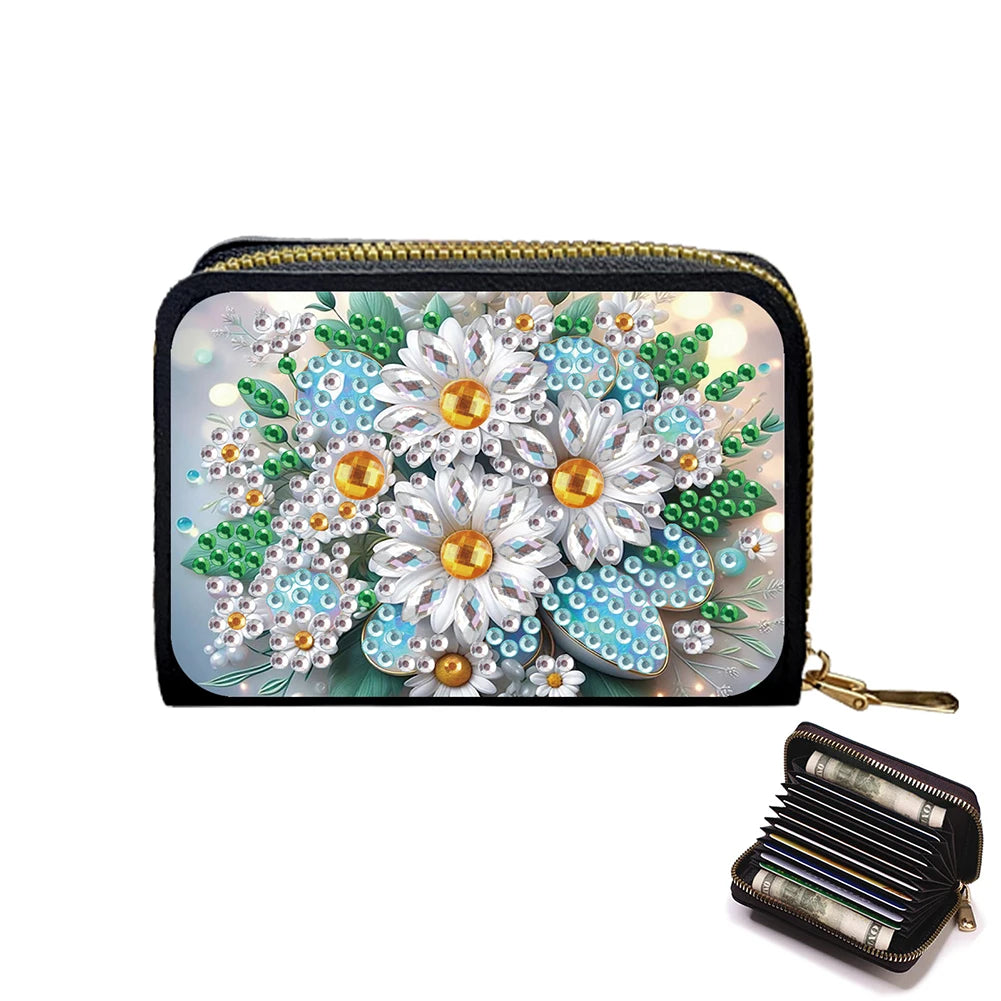 Beautiful Pattern Rhinestone Mosiac Zipper Wallet Handbag Diamond Painting Card Holder Coin Purse DIY Craft Female Outdoor Bag