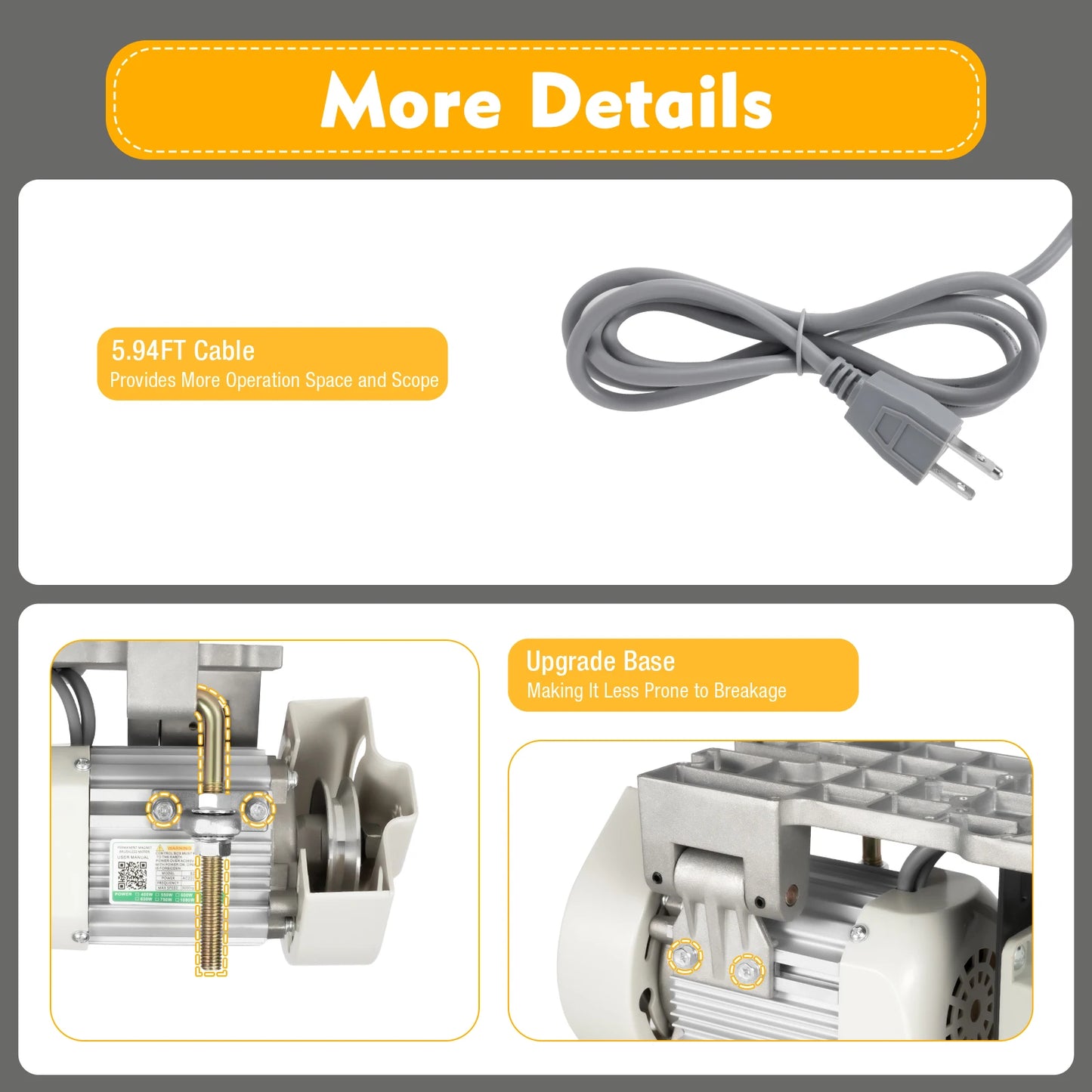 4500rpm 110V 600W Brushless Sewing Machine Servo Industrial Servo Motor for light to heavy-duty work ,straight stitch machines