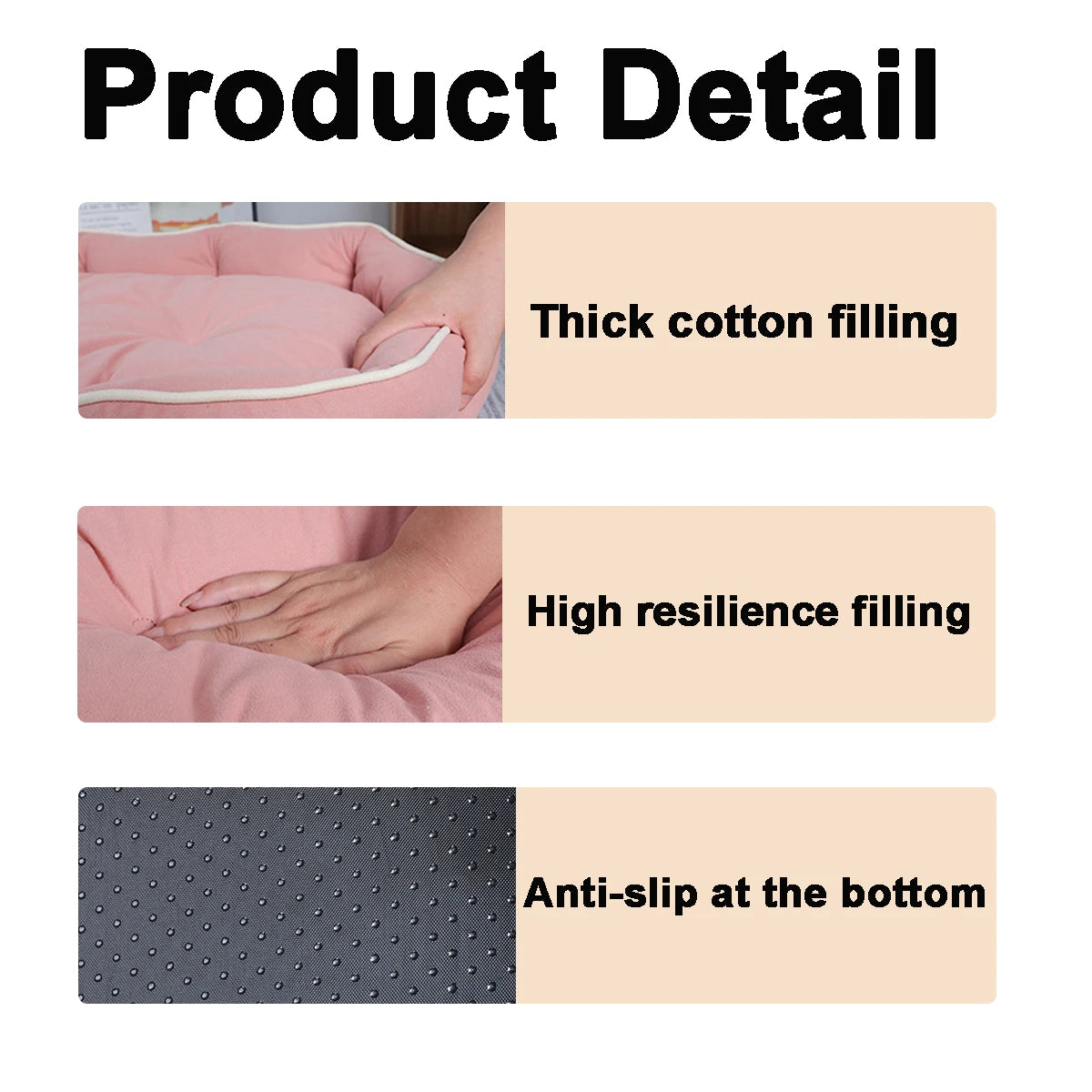 B-Square All Seasons Small Dog Bed Anti-slip Sleeping Cat Bed Breathable Soft Dog Bed for Medium Dog Cushion Pet Bed for Cat