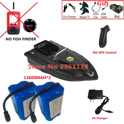 600M GPS Sonar Fish Exploration High Speed Remote Control Bait Boat Model 1.5KG 16GPS Constant Speed Cruise RC Bait Boat Model