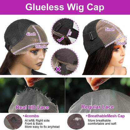 Short Curly Bob Wigs Human Hair 250% Glueless Brazilian Closure Frontal Wigs Without Glue Pre Cut Lace Wigs For Women On Sale