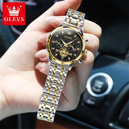 OLEVS 2897 Women Watch Original Fashion Multifunction Quartz Wristwatch Waterproof Luminous r Ladies Watches Gifts For Women