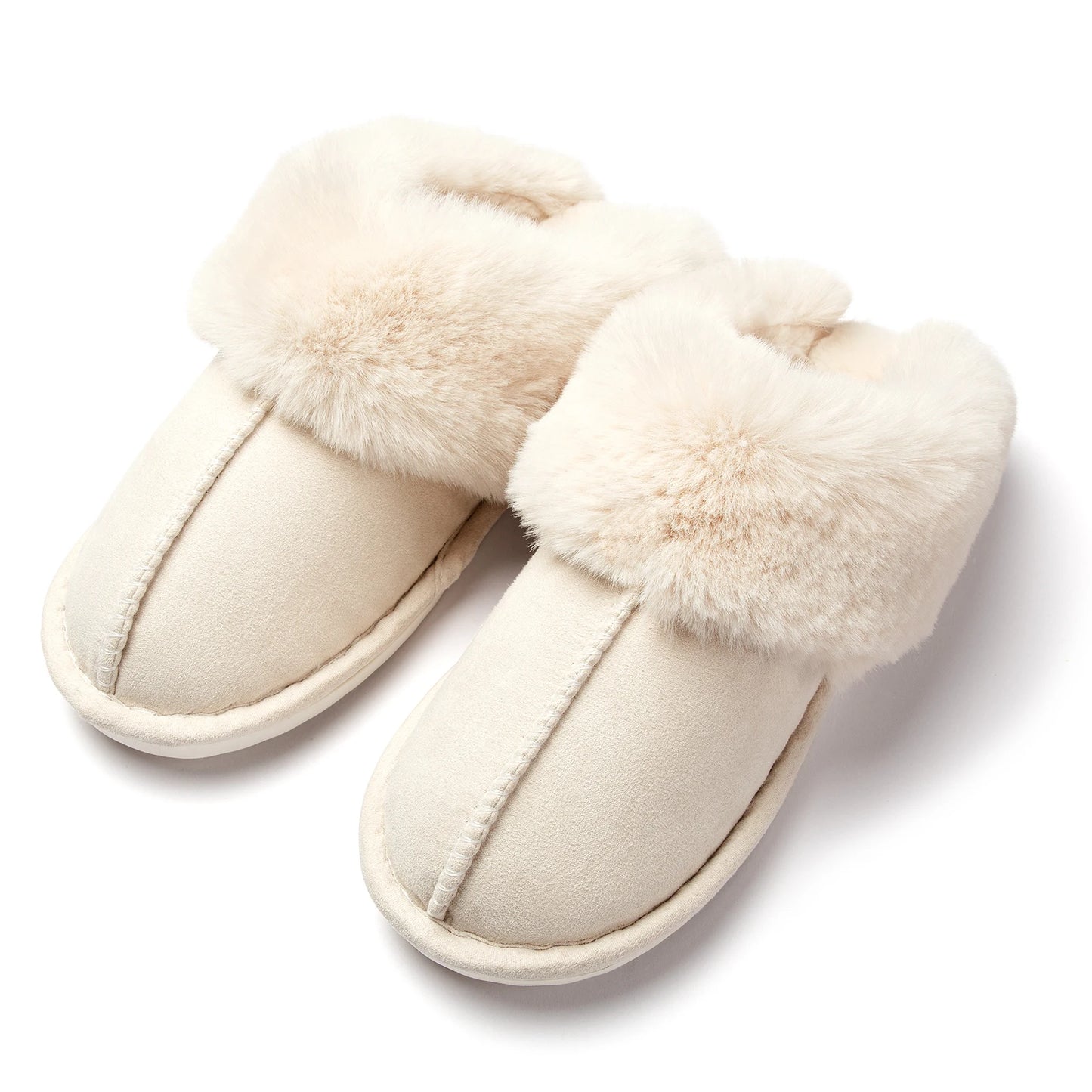 Women's Plush Warm Home Flat Shoes Soft And Comfortable Autumn Winter Cotton Shoes Indoor Plush Couple Slippers