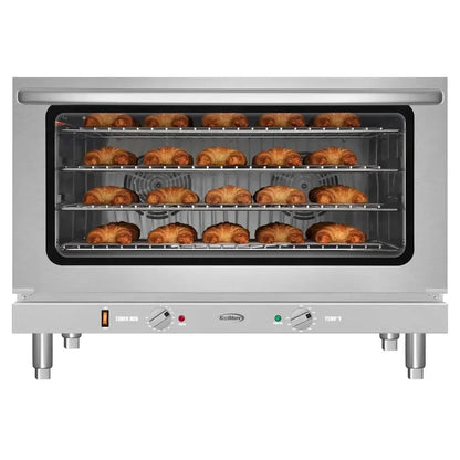32in Commercial Countertop Convection Oven Full-Size Pans 4 Racks 3500W Powerful ETL Listed Stainless Steel Kitchen Appliance