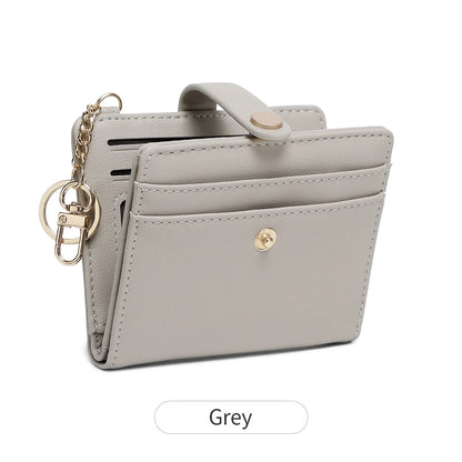 Classic Women's Short Wallet RFID Blocking Small Bifold Wallet Luxury Leather Pocket Credit Card/Card Holder Coin Purse Keychain