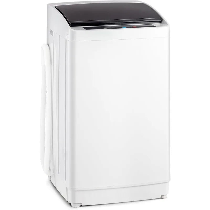 ROVSUN 17.8LBS Portable Washing Machine, Full-Automatic Electric Laundry Machine with Stainless Steel Drum