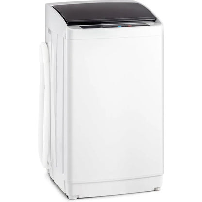 ROVSUN 17.8LBS Portable Washing Machine, Full-Automatic Electric Laundry Machine with Stainless Steel Drum