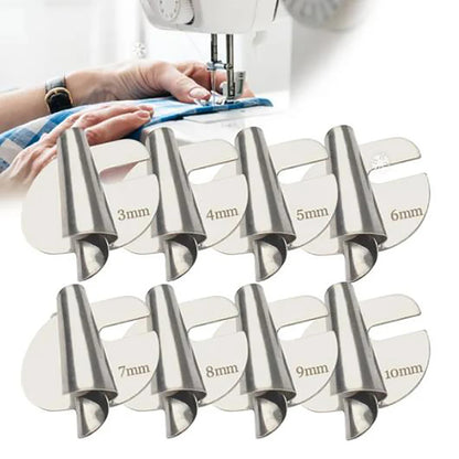 Sewing Scroll Hemmer Foot Universal Hemming Puller Tube Spiral Presser Foot Stainless Steel DIY Crafts Sewing Tools Accessories