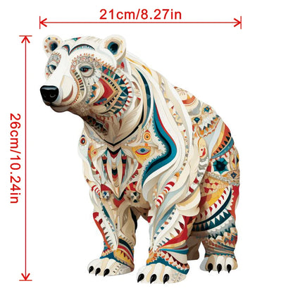 Polar Bear Wooden Jigsaw Puzzles Adult, Teens, Animal Shaped Natural Wood Puzzle, Best Christmas Gift And Family Games Magic Puz