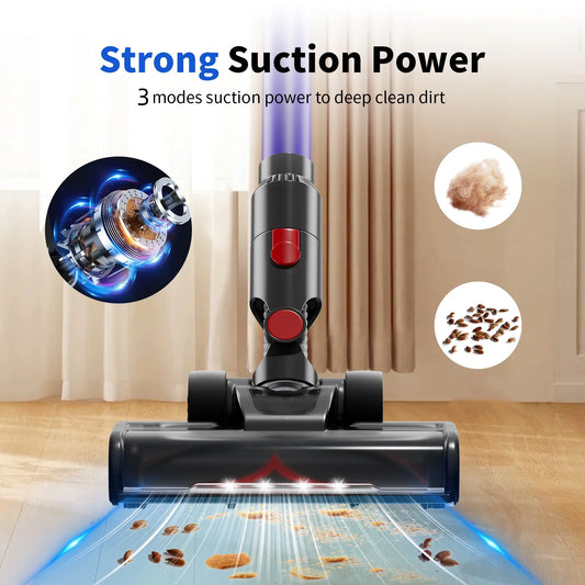 Lightweight Cordless Stick Vacuum Cleaner,45KPA Convenient for Hard Floors, Rechargeable Handheld Vacuum Cleaner