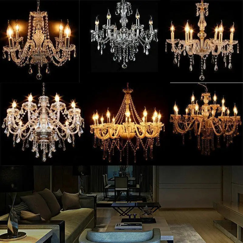4/6/8/10/15 arms Lights Crystal Chandelier Pendant Ceiling Light Chandelier Lamp Living room light Vintage Home Lighting Indoor