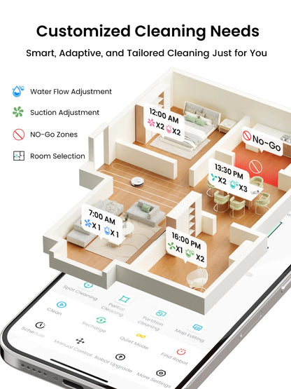 Lefant Robot Vacuum with Mop,Self-Emptying, 6000Pa , DTOF Laser Navigation, PSD Obstacle Avoidance, Wi-fi/Alexa Control