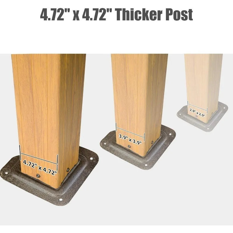 14' X 20' Hardtop Gazebo Large Outdoor Metal Gazebo with Galvanized Steel Double Roof Canopy, Garden