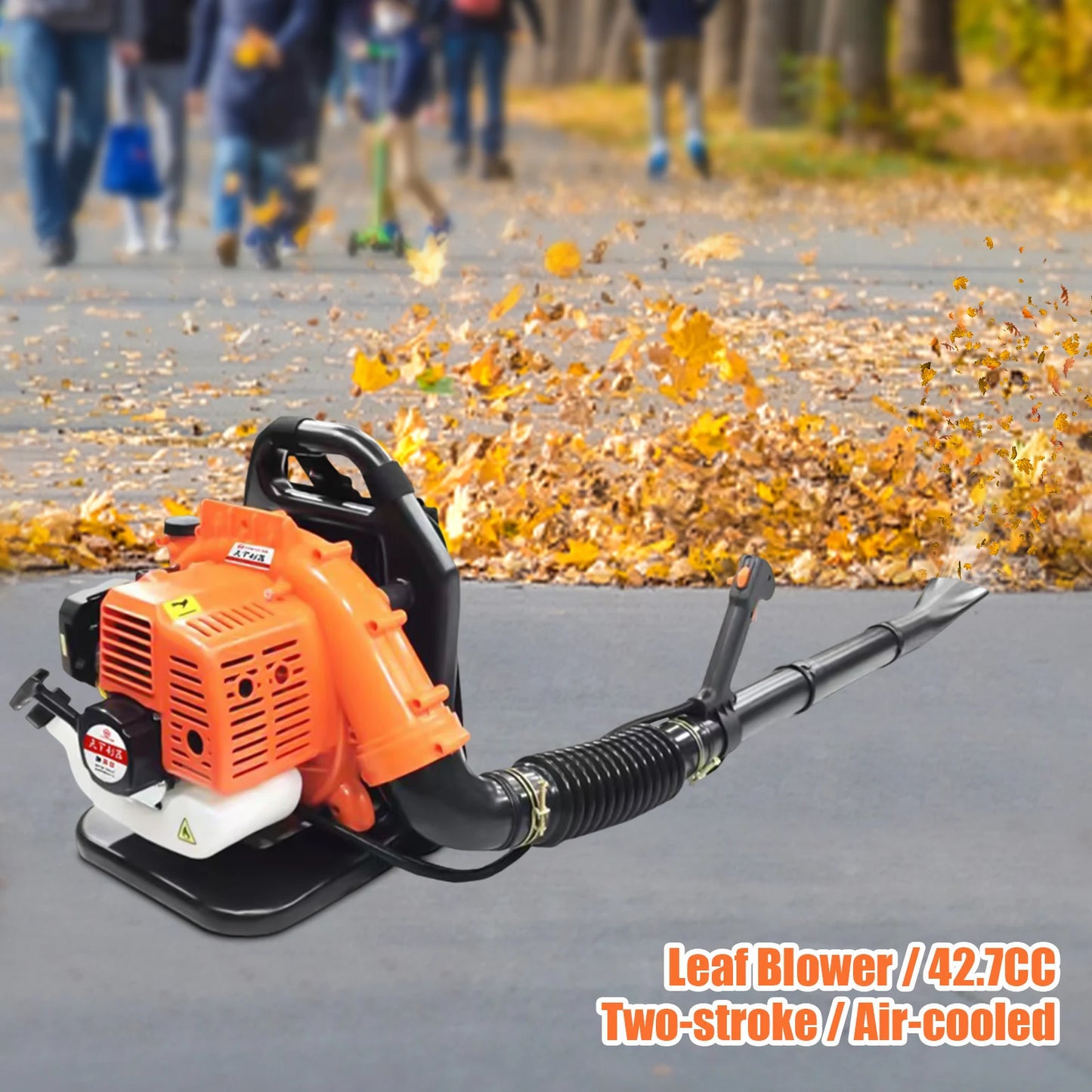 High-Efficiency Gasoline Leaf Blower, 1250W Power, 47.2CC Engine, Adjustable Blowing Range, Comfortable Backpack Design
