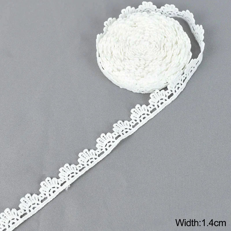 5Yard/rol White Lace Ribbon Tape Fabric Wedding Decoration Gift Wrapping Embroidered Lace Trim DIY Clothes Sewing Craft Supplies