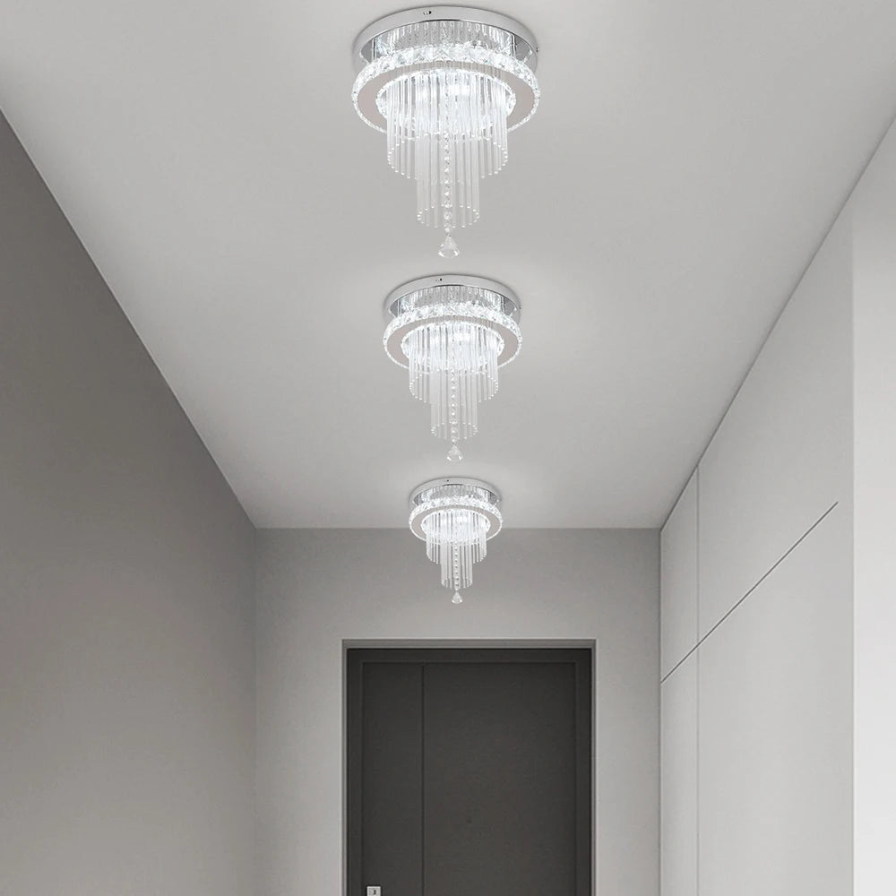 VETRULUS Modern Rain Drop Crystal Chandelier Luxury Ceiling  Light  Led Dining Living Room Bedroom Lustre Home Decor Fixtures