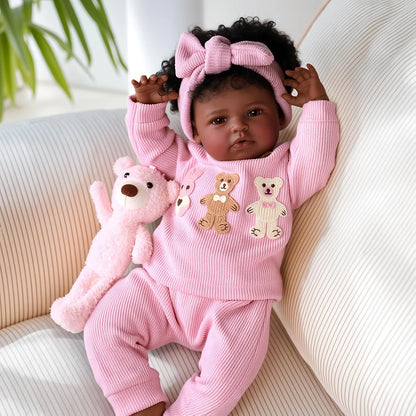 20 ” Realistic Reborn  Baby Dolls Girl,Soft Vinyl & Cloth Body Cute Newborn Doll With Play Set For Kids