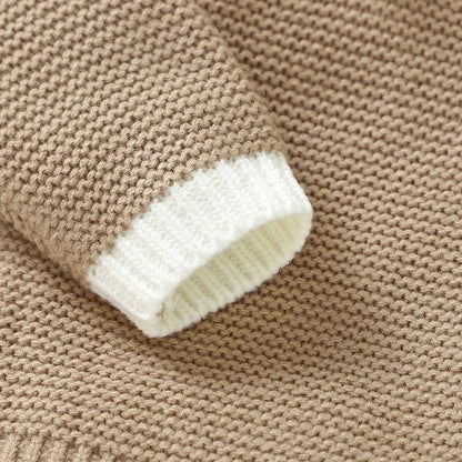 Autumn Winter Baby Boy Girl Knit Sweaters - Fashion Turtle Neck Long Sleeve Pullovers Tops for Newborn Infant Toddler