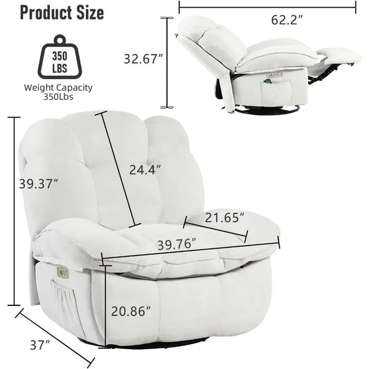 Power Recliner Chair,Massage Rocker Recliner Chairs for Adults with Heated,Oversized Rocker Swivel Chairs, Customized