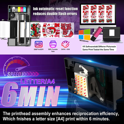 A4 DTF Printer for Epson L805 Direct to Film DTF Impresora Heat Transfer DTF Printer for Clothes Tshirt DTF Printing Machine