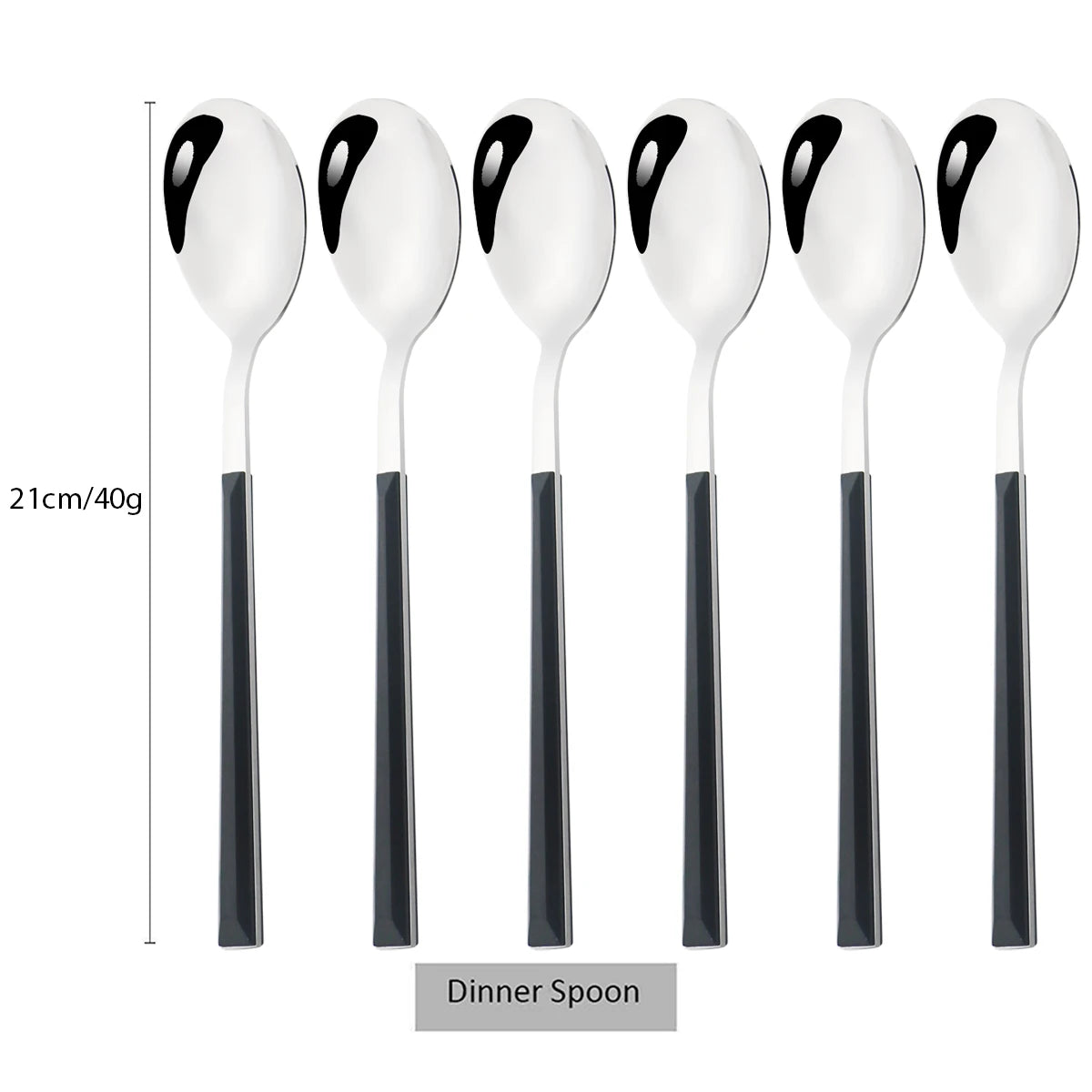 6/24pcs Wooden Handle Cutlery Set Brown Silver Dinnerware Set Stainless Steel Forks Spoons Knife Tableware Kitchen Flatware Set