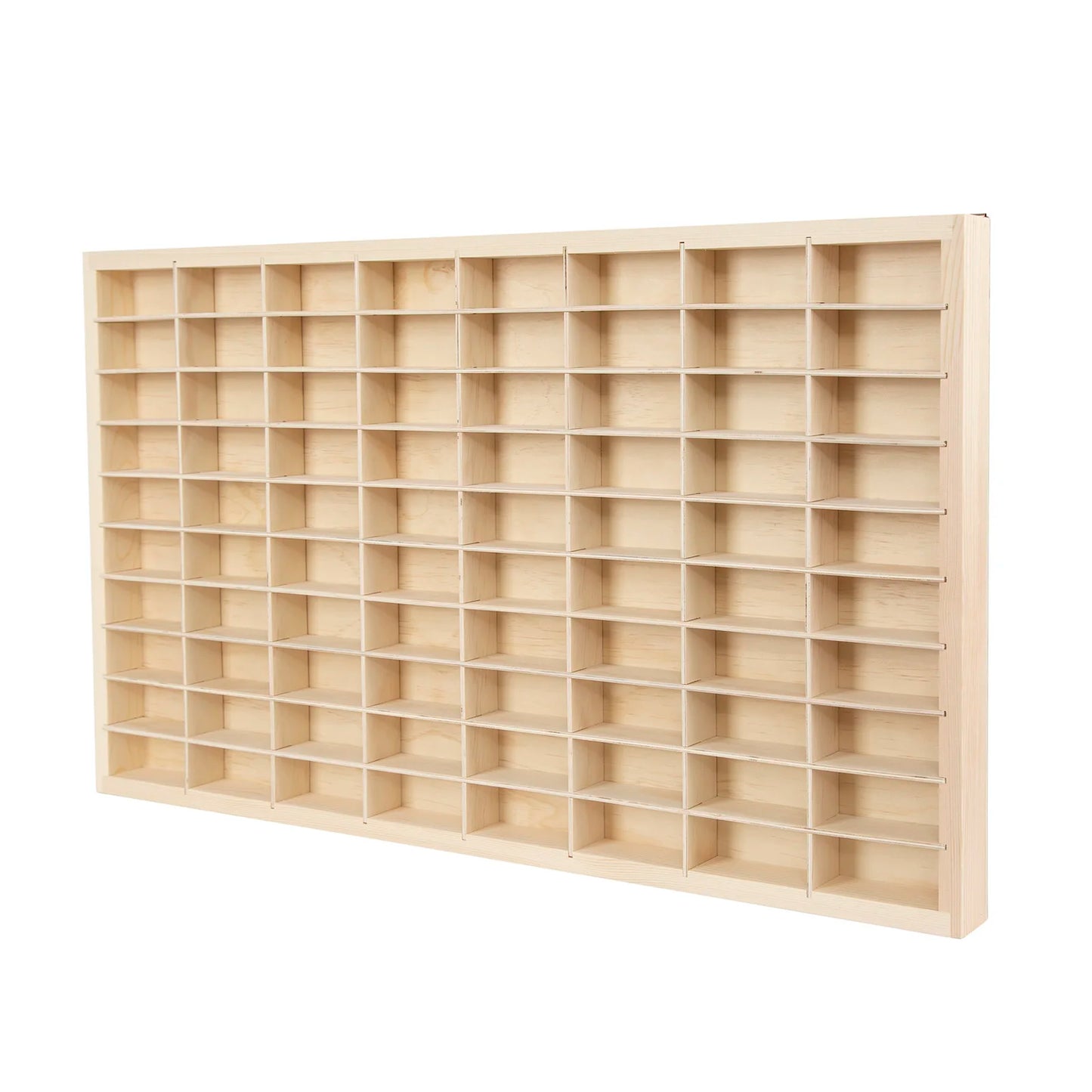 80 Grids for Hot Wheels Diecast Car Matchbox 1/64 Wood Display Shelf Toy Storage