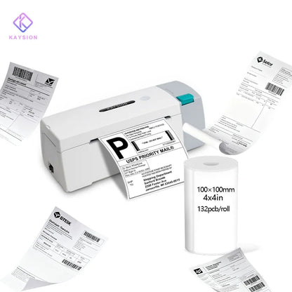 KAYSION 4in Bluetooth Thermal Label Printer Wireless Shipping Label Printer Compatible with iPhone Android Windows Widely Used