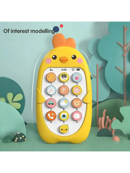 Multifunctional and cute baby mobile phone toy with sensory learning function, multiple sound, light and music effects, can be c