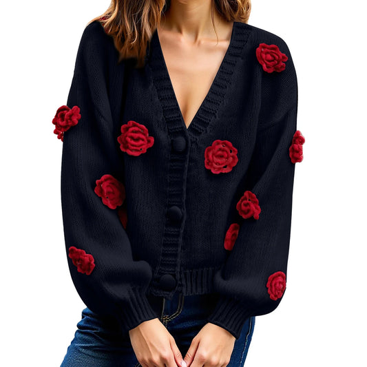 Fall Clothes Women'S Fashionable Long-Sleeved Button Top Sweater Pulls Femmes Tendances 2025 Ropa De Mujer Women Clothes