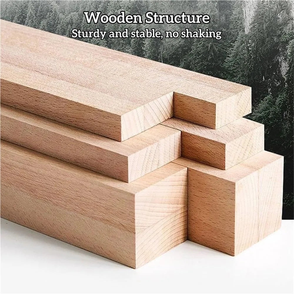 "Mid-Century Wood Coffee Table - Special-Shaped with Storage, Rustic Style for Living Room/Office"