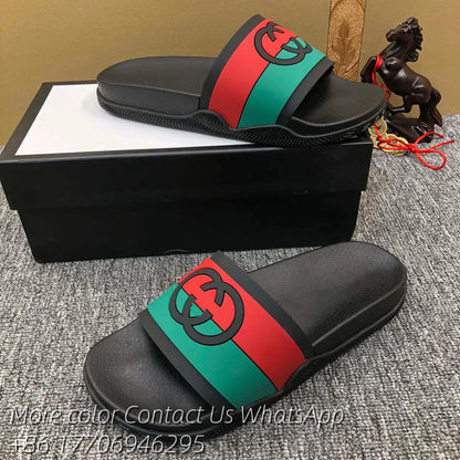 Designer Sandal Women Men Rubber Leather Slide Sandal Dress Shoe Wedges Sandal Beach Slippers Luxury Summer Platform