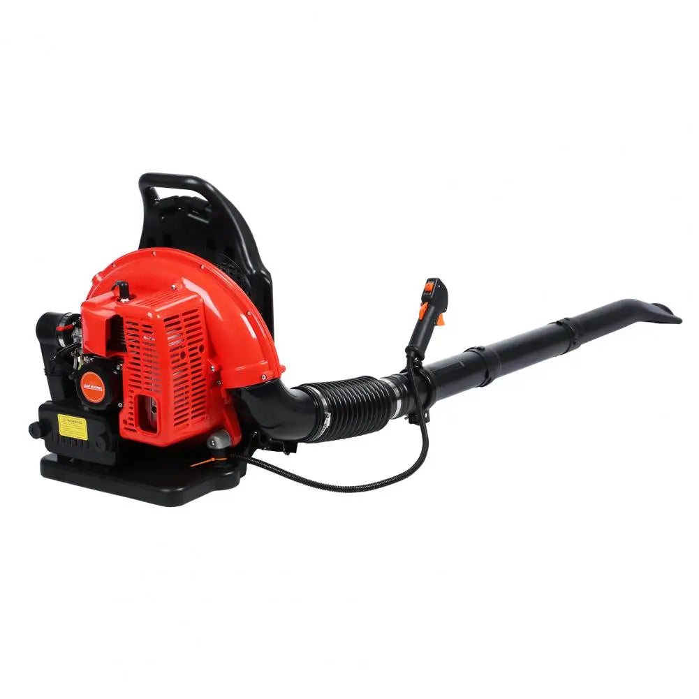 Backpack Leaf Blower, 63CC Gas Powered Leaf Blower, 665CFM 2-Stroke Snow Blower, Long Pipe, 1.7L Fuel Tank, Leaves Blower