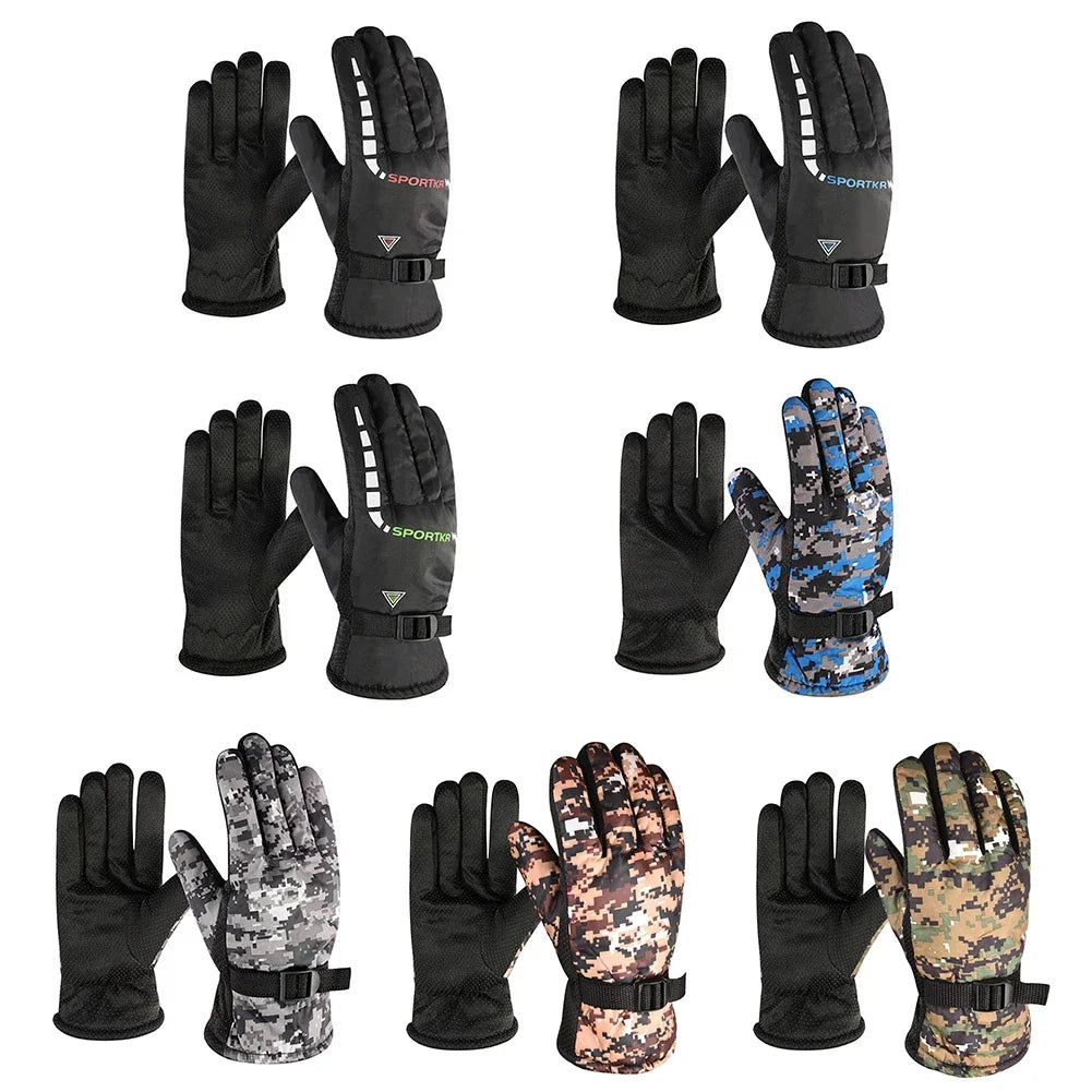 Winter Gloves Waterproof Windproof Warm Full Finger Gloves For Outdoor Sport Ski Bicycle Motorcycle Cycling Thermal Warm Gloves