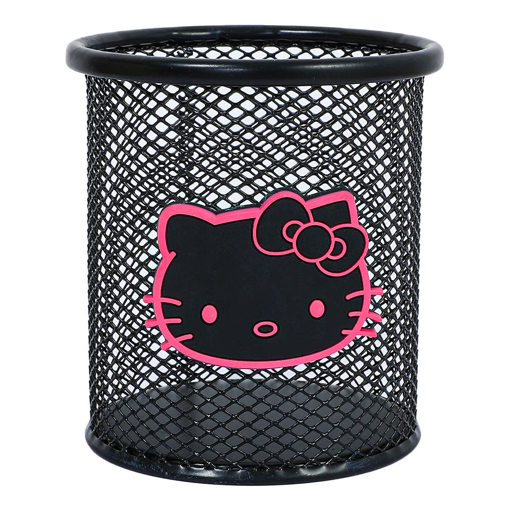 Cute Sanrio Hello Kitty Kuromi Metal Pen Holder School Supplies Cosmetics Storage Gift for Wife